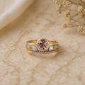 Elegant Gold Morganite Ring Set