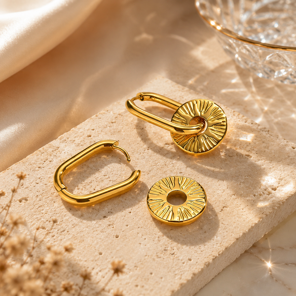 Soléa Sunburst Hoop Earrings