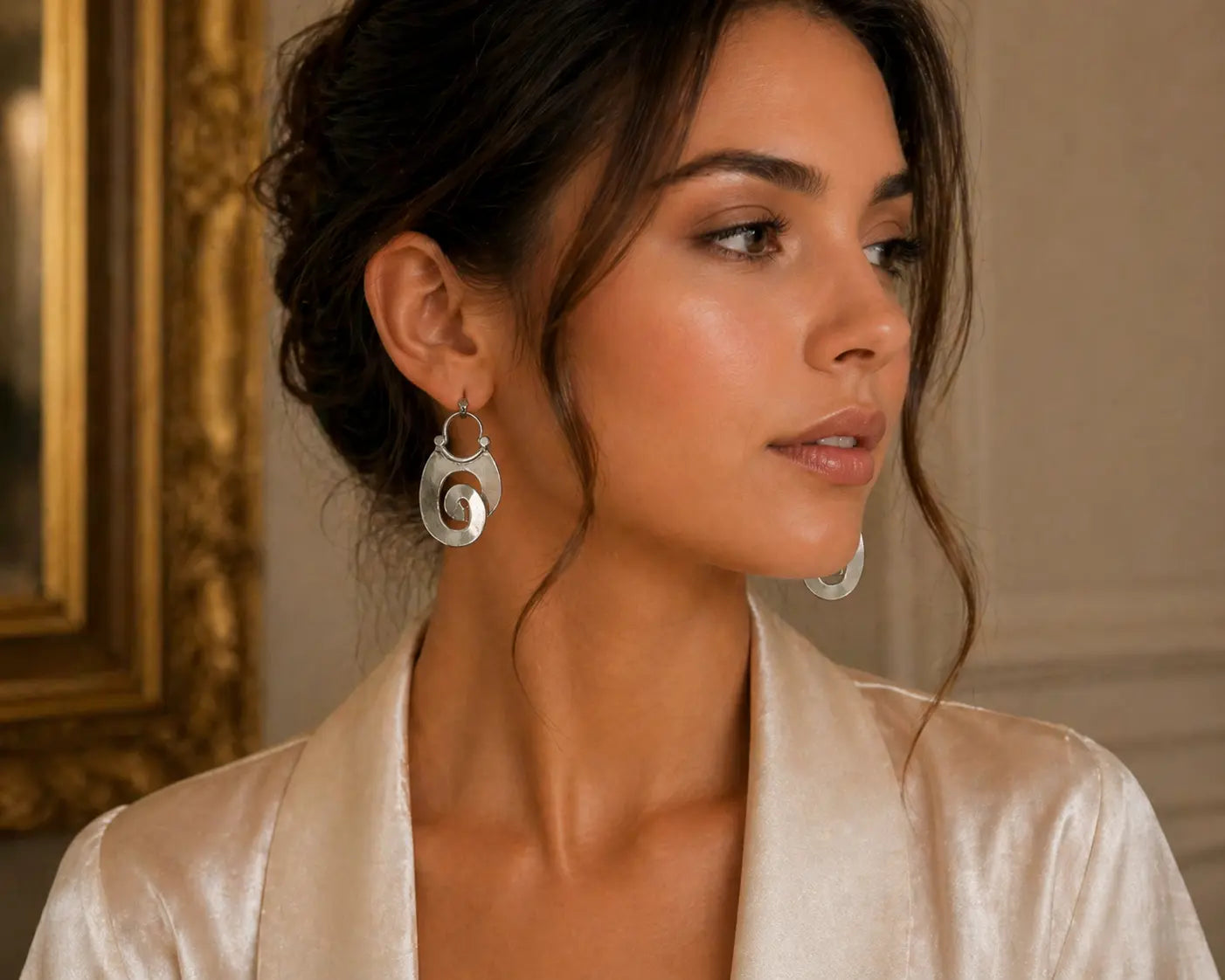 Artisan Spiral Drop Earrings