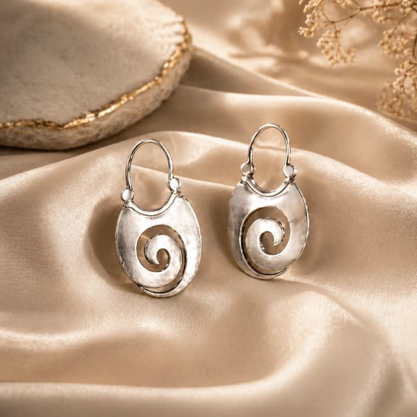 Artisan Spiral Drop Earrings