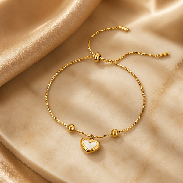 Golden Heart Whisper Bracelet