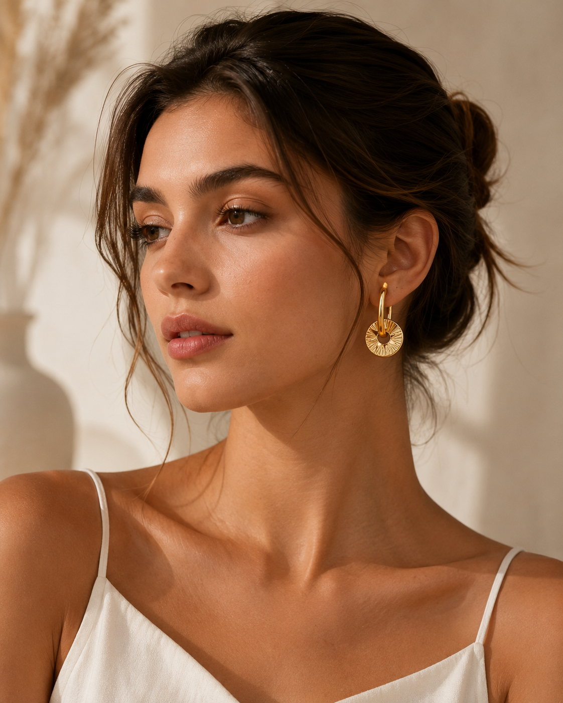 Soléa Sunburst Hoop Earrings