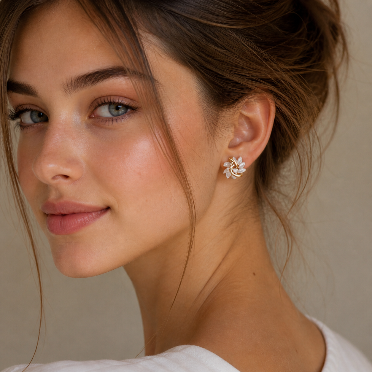 Sonja Luxe White Opal Earrings