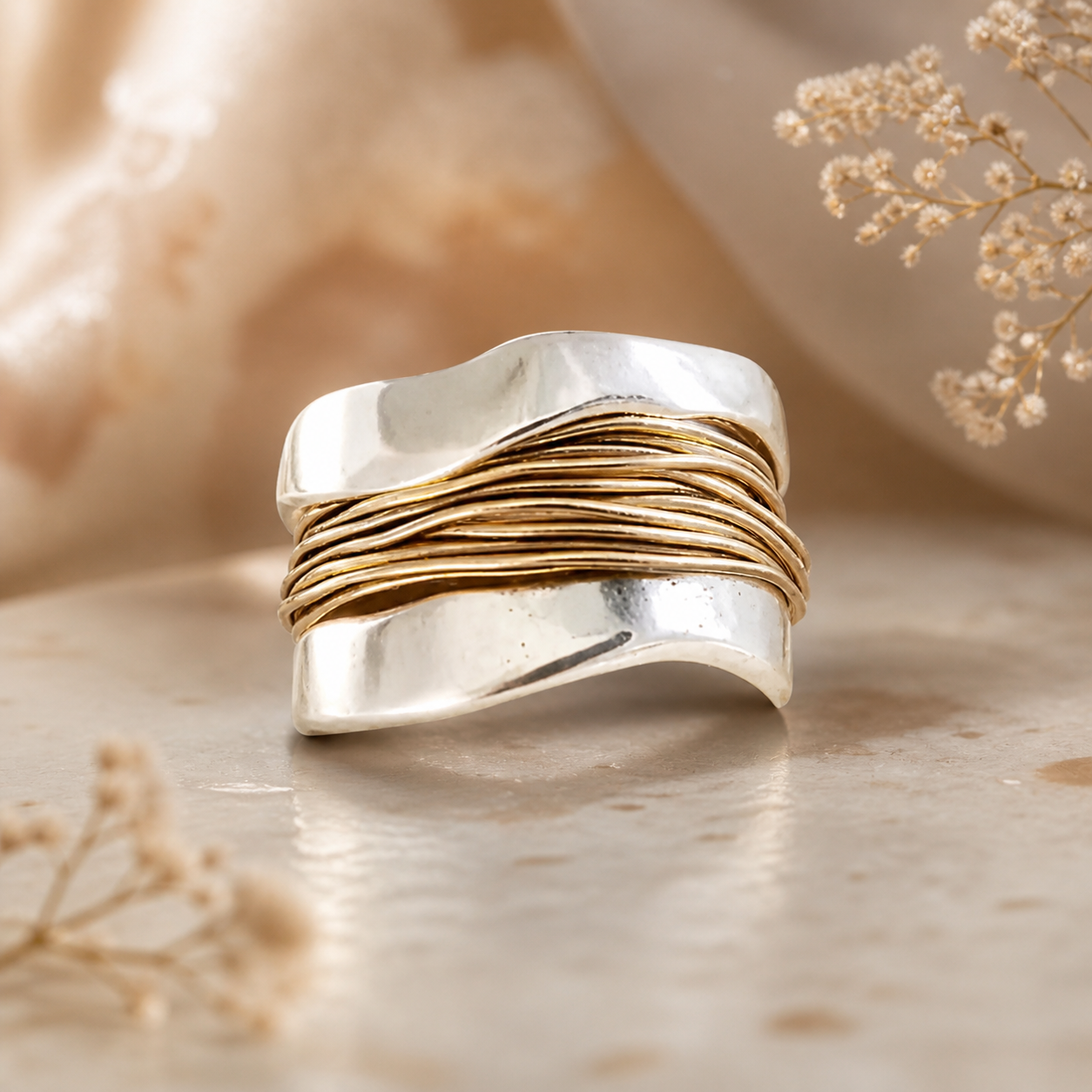 Bohemian Twist Wrap Ring
