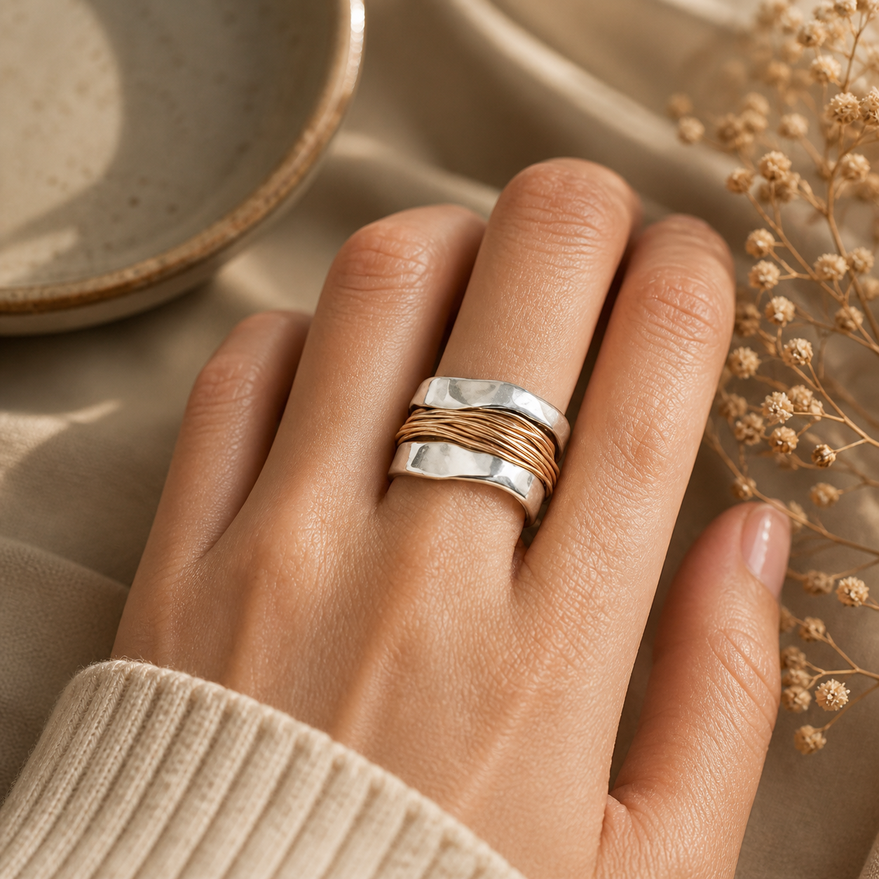 Bohemian Twist Wrap Ring
