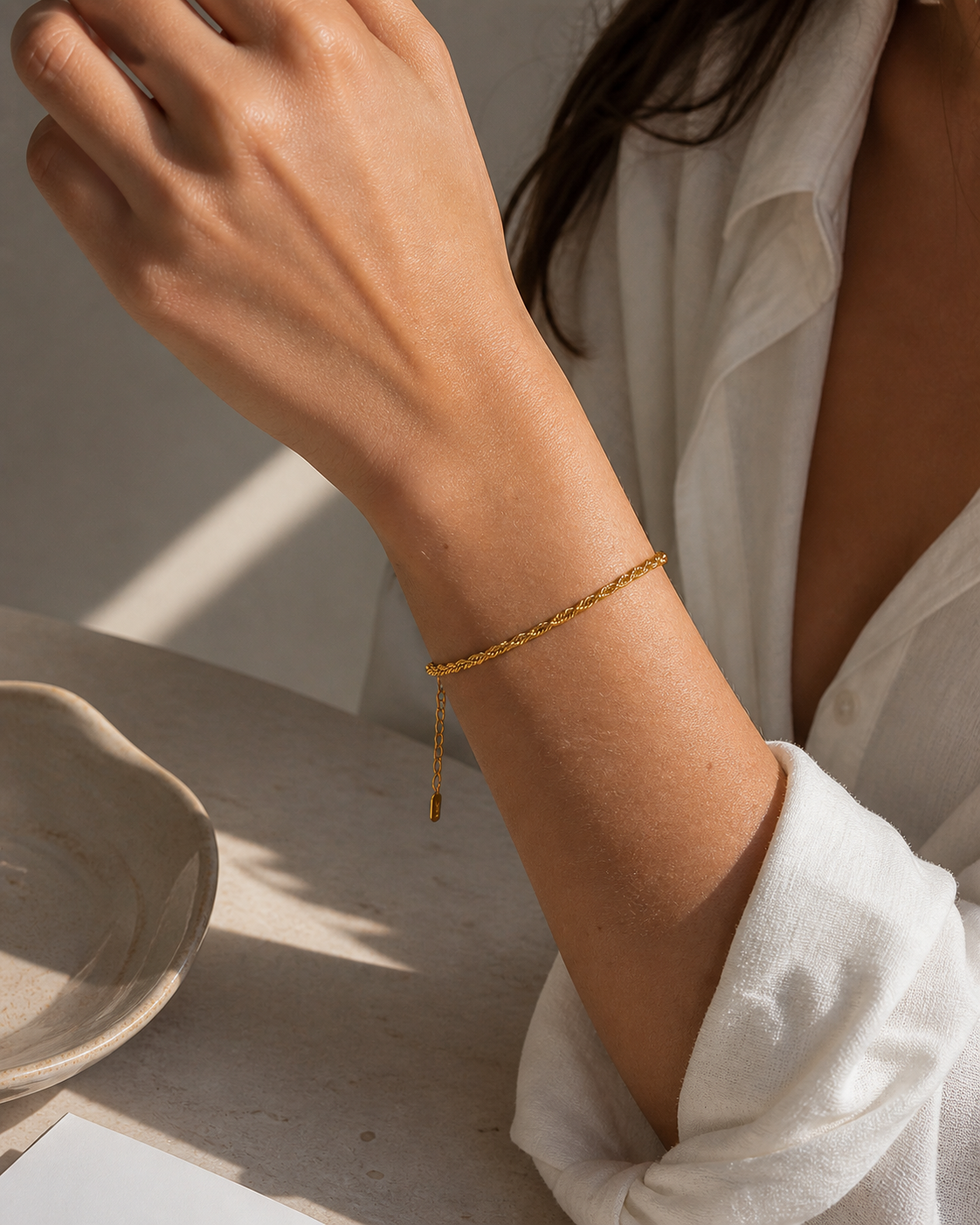 Golden Whisper Rope Bracelet